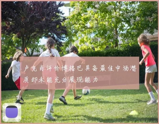 卢克肖评价博格巴具备最佳中场潜质却未能充分展现能力